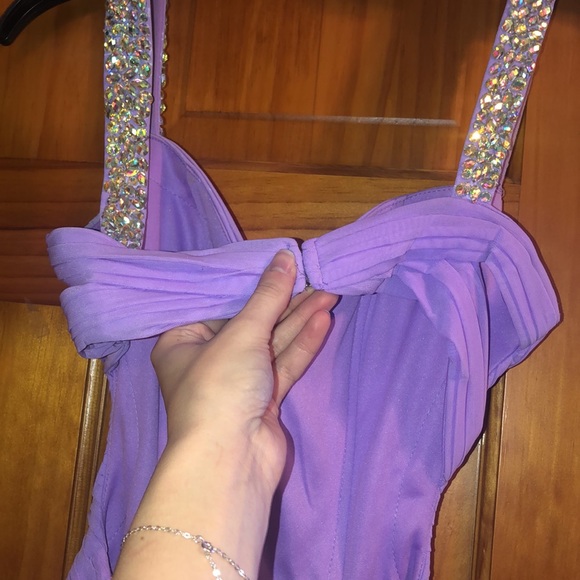 Purple La Femme Prom Dress - Picture 5 of 6